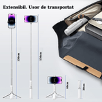 Laptop, Telefoane si Tablete - Telefoane mobile si accesorii - Accesorii Telefoane - Selfie stick-uri - Selfie stick, CALITATE PREMIUM 30cm-150cm, Trepied, Suport pentru telefon, Bluetooth, iOS/Android, Alb - Infinity.ro