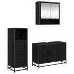 Casa si Gradina - Mobilier - Seturi de mobilier - Seturi baie - Set de mobilier pentru baie 3 pcs Stejar negru 90 x 33 x 60 cm - Infinity.ro