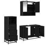 Casa si Gradina - Mobilier - Seturi de mobilier - Seturi baie - Set de mobilier pentru baie 3 pcs Stejar negru 90 x 33 x 60 cm - Infinity.ro