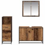 Casa si Gradina - Mobilier - Seturi de mobilier - Seturi baie - Set de mobilier pentru baie 3 pcs Lemn vechi 90 x 33 x 60 cm - Infinity.ro