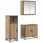Casa si Gradina - Mobilier - Seturi de mobilier - Seturi baie - Set de mobilier pentru baie Pe perete 3 pcs stejar artizanal - Infinity.ro