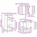 Casa si Gradina - Mobilier - Seturi de mobilier - Seturi baie - Set de mobilier pentru baie Pe perete 3 pcs stejar artizanal - Infinity.ro