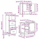 Casa si Gradina - Mobilier - Seturi de mobilier - Seturi baie - Set de mobilier pentru baie 3 pcs Stejar negru 65 x 33 x 60 cm - Infinity.ro