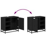 Casa si Gradina - Mobilier - Seturi de mobilier - Seturi baie - Set de mobilier pentru baie 4 pcs Stejar negru 65 x 33 x 60 cm - Infinity.ro