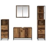 Casa si Gradina - Mobilier - Seturi de mobilier - Seturi baie - Set de mobilier pentru baie 4 pcs Lemn vechi 90 x 33 x 60 cm - Infinity.ro