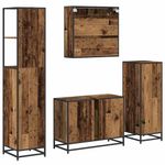 Casa si Gradina - Mobilier - Seturi de mobilier - Seturi baie - Set de mobilier pentru baie 4 pcs Lemn vechi 80 x 33 x 60 cm - Infinity.ro