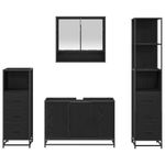 Casa si Gradina - Mobilier - Seturi de mobilier - Seturi baie - Set de mobilier pentru baie 4 pcs Stejar negru 90 x 33 x 60 cm - Infinity.ro