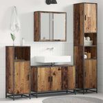 Casa si Gradina - Mobilier - Seturi de mobilier - Seturi baie - Set de mobilier pentru baie 3 pcs Lemn vechi 90 x 33 x 60 cm - Infinity.ro