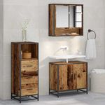 Casa si Gradina - Mobilier - Seturi de mobilier - Seturi baie - Set de mobilier pentru baie 3 pcs Lemn vechi 65 x 33 x 60 cm - Infinity.ro