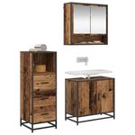 Casa si Gradina - Mobilier - Seturi de mobilier - Seturi baie - Set de mobilier pentru baie 3 pcs Lemn vechi 65 x 33 x 60 cm - Infinity.ro