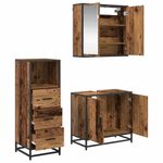Casa si Gradina - Mobilier - Seturi de mobilier - Seturi baie - Set de mobilier pentru baie 3 pcs Lemn vechi 65 x 33 x 60 cm - Infinity.ro