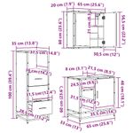 Casa si Gradina - Mobilier - Seturi de mobilier - Seturi baie - Set de mobilier pentru baie cu sertar 3 pcs stejar artizanal - Infinity.ro
