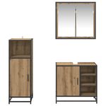 Casa si Gradina - Mobilier - Seturi de mobilier - Seturi baie - Set de mobilier pentru baie Pe perete 3 pcs stejar artizanal - Infinity.ro
