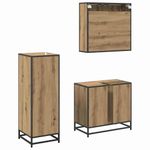 Casa si Gradina - Mobilier - Seturi de mobilier - Seturi baie - Set de mobilier pentru baie Pe perete 3 pcs stejar artizanal - Infinity.ro