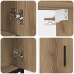 Casa si Gradina - Mobilier - Seturi de mobilier - Seturi baie - Set de mobilier pentru baie Pe perete 3 pcs stejar artizanal - Infinity.ro
