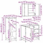 Casa si Gradina - Mobilier - Seturi de mobilier - Seturi baie - Set de mobilier pentru baie Pe perete 3 pcs stejar artizanal - Infinity.ro