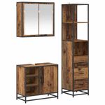 Casa si Gradina - Mobilier - Seturi de mobilier - Seturi baie - Set de mobilier pentru baie 3 pcs Lemn vechi 65 x 33 x 60 cm - Infinity.ro