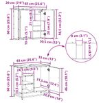 Casa si Gradina - Mobilier - Seturi de mobilier - Seturi baie - Set de mobilier pentru baie 3 pcs Lemn vechi 65 x 33 x 60 cm - Infinity.ro