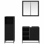 Casa si Gradina - Mobilier - Seturi de mobilier - Seturi baie - Set de mobilier pentru baie 3 pcs Stejar negru 65 x 33 x 60 cm - Infinity.ro