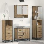 Casa si Gradina - Mobilier - Seturi de mobilier - Seturi baie - Set de mobilier pentru baie cu sertar 4 pcs stejar artizanal - Infinity.ro