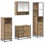 Casa si Gradina - Mobilier - Seturi de mobilier - Seturi baie - Set de mobilier pentru baie cu sertar 4 pcs stejar artizanal - Infinity.ro