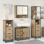 Casa si Gradina - Mobilier - Seturi de mobilier - Seturi baie - Set de mobilier pentru baie cu sertar 4 pcs stejar artizanal - Infinity.ro