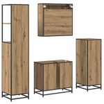 Casa si Gradina - Mobilier - Seturi de mobilier - Seturi baie - Set de mobilier pentru baie cu sertar 4 pcs stejar artizanal - Infinity.ro