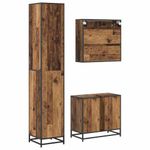 Casa si Gradina - Mobilier - Seturi de mobilier - Seturi baie - Set de mobilier pentru baie 3 pcs Lemn vechi 65 x 33 x 60 cm - Infinity.ro