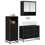 Casa si Gradina - Mobilier - Seturi de mobilier - Seturi baie - Set de mobilier pentru baie 3 pcs Lemn vechi 80 x 33 x 60 cm - Infinity.ro