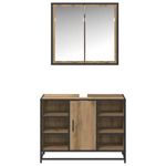 Casa si Gradina - Mobilier - Seturi de mobilier - Seturi baie - Set de mobilier pentru baie Pe perete 2 pcs stejar artizanal - Infinity.ro