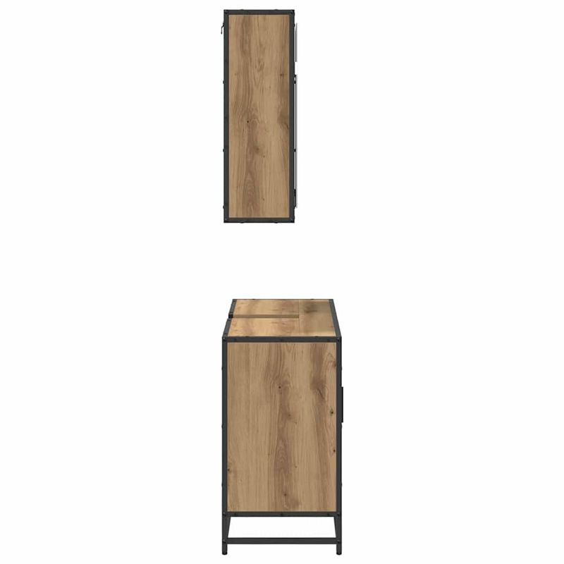 Casa si Gradina - Mobilier - Seturi de mobilier - Seturi baie - Set de mobilier pentru baie Pe perete 2 pcs stejar artizanal - Infinity.ro