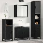 Casa si Gradina - Mobilier - Seturi de mobilier - Seturi baie - Set de mobilier pentru baie 4 pcs Stejar negru 65 x 33 x 60 cm - Infinity.ro