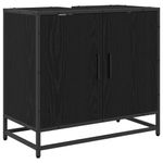 Casa si Gradina - Mobilier - Seturi de mobilier - Seturi baie - Set de mobilier pentru baie 4 pcs Stejar negru 65 x 33 x 60 cm - Infinity.ro