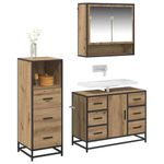 Casa si Gradina - Mobilier - Seturi de mobilier - Seturi baie - Set de mobilier pentru baie cu sertar 3 pcs stejar artizanal - Infinity.ro
