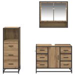 Casa si Gradina - Mobilier - Seturi de mobilier - Seturi baie - Set de mobilier pentru baie cu sertar 3 pcs stejar artizanal - Infinity.ro