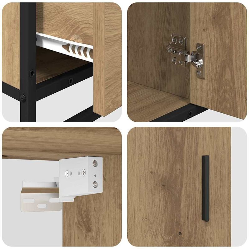 Casa si Gradina - Mobilier - Seturi de mobilier - Seturi baie - Set de mobilier pentru baie cu sertar 3 pcs stejar artizanal - Infinity.ro