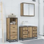 Casa si Gradina - Mobilier - Seturi de mobilier - Seturi baie - Set de mobilier pentru baie cu sertar 3 pcs stejar artizanal - Infinity.ro