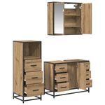 Casa si Gradina - Mobilier - Seturi de mobilier - Seturi baie - Set de mobilier pentru baie cu sertar 3 pcs stejar artizanal - Infinity.ro