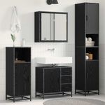 Casa si Gradina - Mobilier - Seturi de mobilier - Seturi baie - Set de mobilier pentru baie 3 pcs Stejar negru 65 x 33 x 60 cm - Infinity.ro
