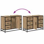 Casa si Gradina - Mobilier - Seturi de mobilier - Seturi baie - Set de mobilier pentru baie cu sertar 3 pcs stejar artizanal - Infinity.ro