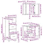 Casa si Gradina - Mobilier - Seturi de mobilier - Seturi baie - Set de mobilier pentru baie cu sertar 3 pcs stejar artizanal - Infinity.ro