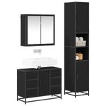 Casa si Gradina - Mobilier - Seturi de mobilier - Seturi baie - Set de mobilier pentru baie 3 pcs Stejar negru 80 x 33 x 60 cm - Infinity.ro
