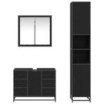 Casa si Gradina - Mobilier - Seturi de mobilier - Seturi baie - Set de mobilier pentru baie 3 pcs Stejar negru 80 x 33 x 60 cm - Infinity.ro