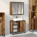 Casa si Gradina - Mobilier - Seturi de mobilier - Seturi baie - Set de mobilier pentru baie 2 pcs Lemn vechi 65 x 33 x 60 cm - Infinity.ro
