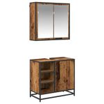 Casa si Gradina - Mobilier - Seturi de mobilier - Seturi baie - Set de mobilier pentru baie 2 pcs Lemn vechi 65 x 33 x 60 cm - Infinity.ro