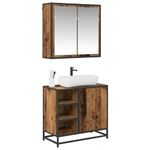 Casa si Gradina - Mobilier - Seturi de mobilier - Seturi baie - Set de mobilier pentru baie 2 pcs Lemn vechi 65 x 33 x 60 cm - Infinity.ro