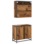 Casa si Gradina - Mobilier - Seturi de mobilier - Seturi baie - Set de mobilier pentru baie 2 pcs Lemn vechi 65 x 33 x 60 cm - Infinity.ro