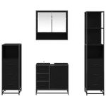 Casa si Gradina - Mobilier - Seturi de mobilier - Seturi baie - Set de mobilier pentru baie 4 pcs Stejar negru 65 x 33 x 60 cm - Infinity.ro