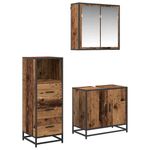 Casa si Gradina - Mobilier - Seturi de mobilier - Seturi baie - Set de mobilier pentru baie 3 pcs Lemn vechi 65 x 33 x 60 cm - Infinity.ro