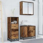 Casa si Gradina - Mobilier - Seturi de mobilier - Seturi baie - Set de mobilier pentru baie 3 pcs Lemn vechi 65 x 33 x 60 cm - Infinity.ro